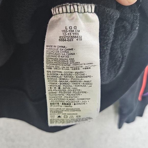 JORDAN Air Future Crewneck‎ Sweatshirt Boys Girls Size L Black and Neon - Picture 5 of 5